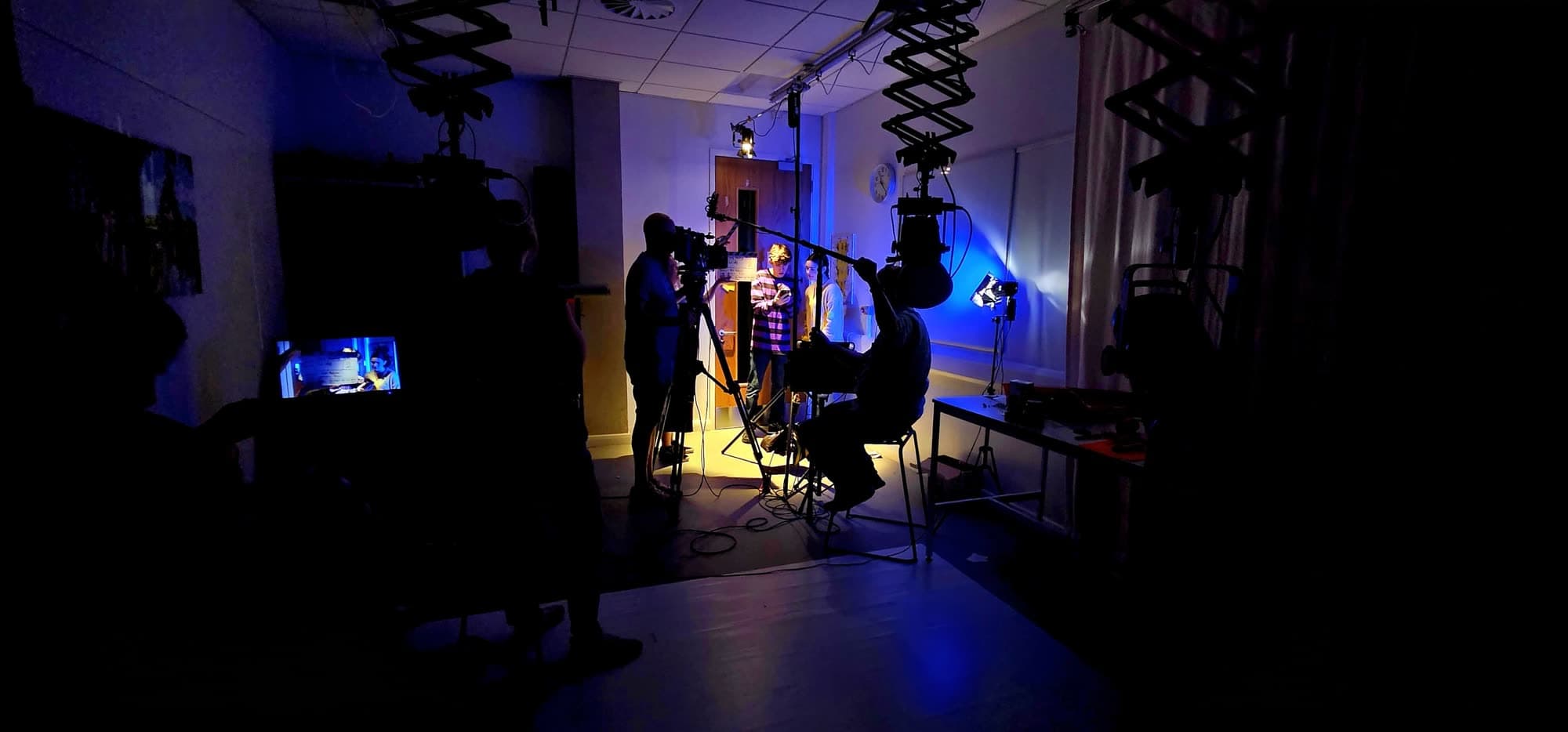 Behind the scenes on set