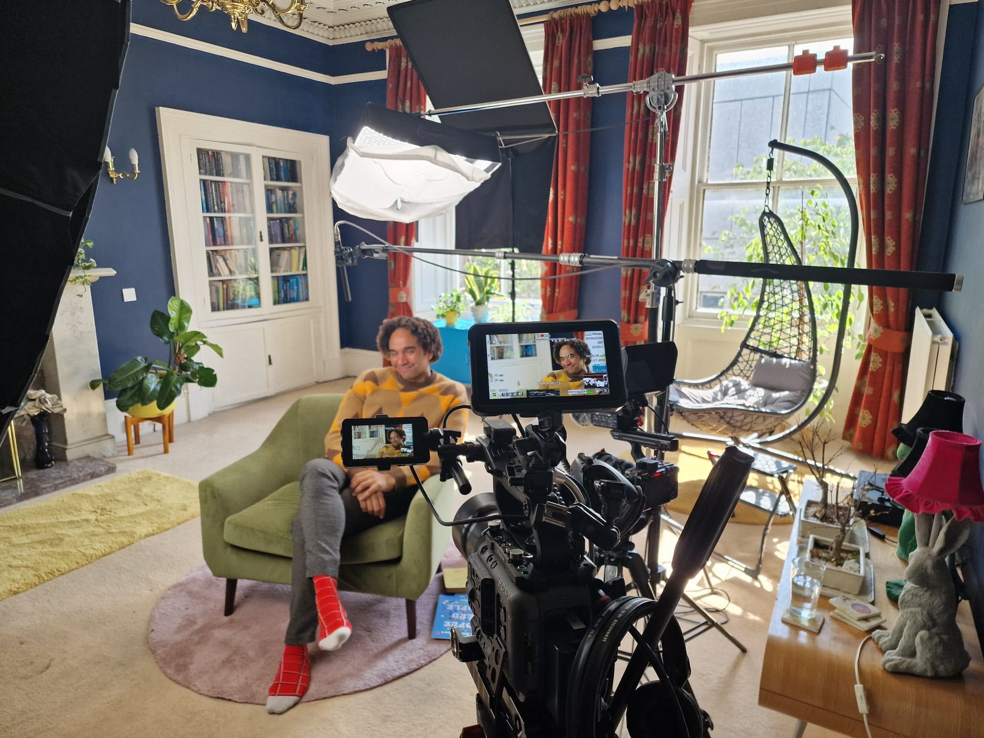 Behind the camera